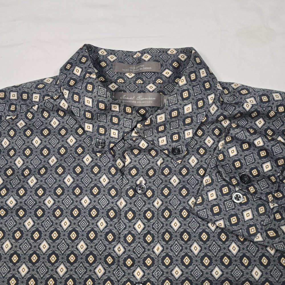 Daniel‎ Cremieux Signature Geometric Cotton Shirt Old Money Men's Large